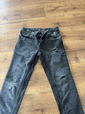 Old Navy Black Skinny Jeans with Distressed Knees